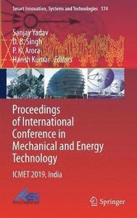 bokomslag Proceedings of International Conference in Mechanical and Energy Technology
