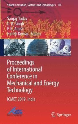 Proceedings of International Conference in Mechanical and Energy Technology 1