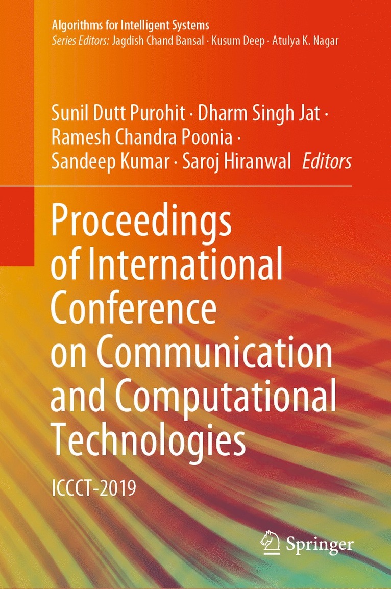 Sunil Dutt Purohit, Dharm Singh Jat, Ramesh Chandra Poonia, Sandeep Kumar, Saroj Hiranwal - Proceedings of International Conference on Communication and Computational Technologies, Inbunden