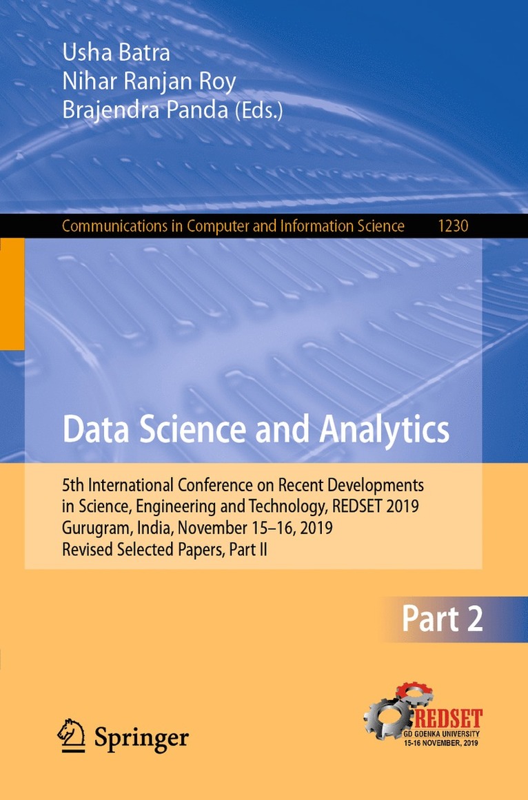 Usha Batra, Nihar Ranjan Roy, Brajendra Panda - Data Science and Analytics, Häftad