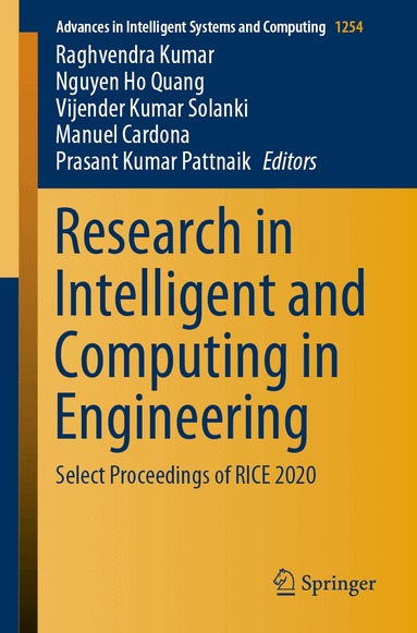 Raghvendra Kumar, Nguyen Ho Quang, Vijender Kumar Solanki, Manuel Cardona, Prasant Kumar Pattnaik - Research in Intelligent and Computing in Engineering, Häftad