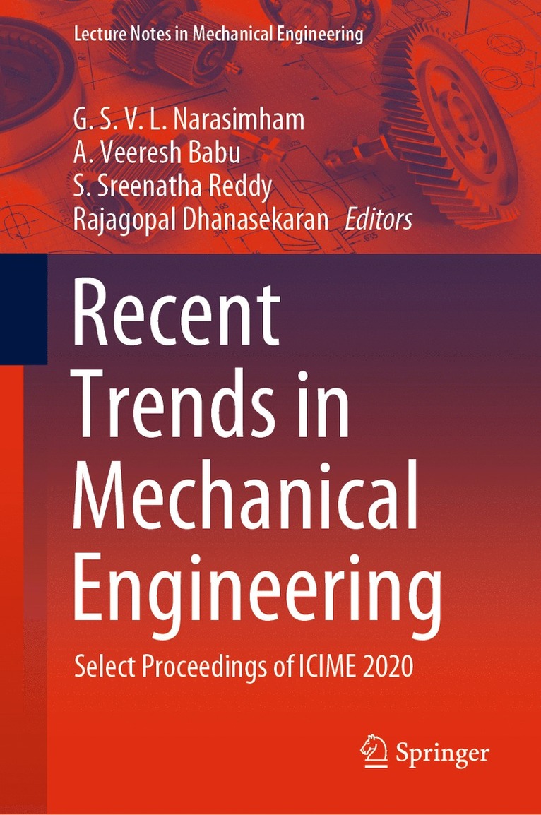 G. S. V. L. Narasimham, A. Veeresh Babu, S. Sreenatha Reddy, Rajagopal Dhanasekaran - Recent Trends in Mechanical Engineering, Inbunden