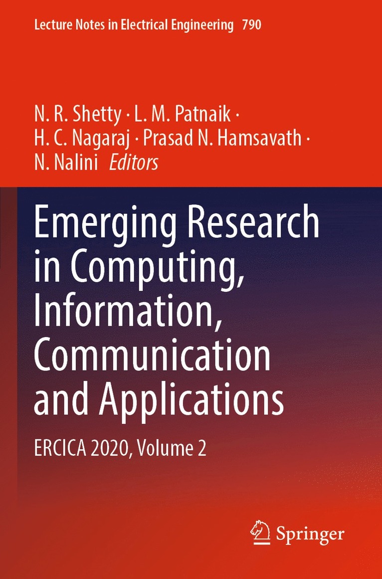 Emerging Research in Computing, Information, Communication and Applications 1