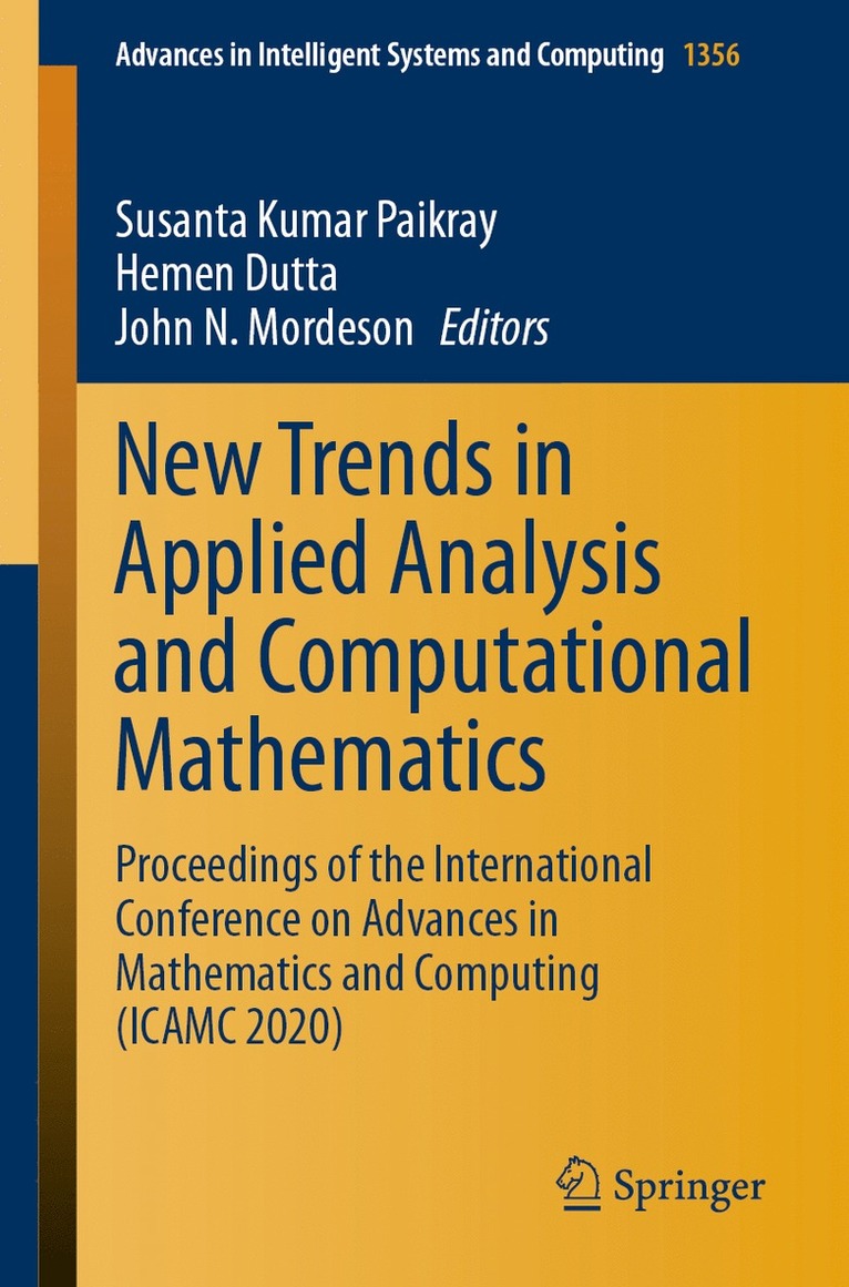 Susanta Kumar Paikray, Hemen Dutta, John N. Mordeson - New Trends in Applied Analysis and Computational Mathematics, Häftad