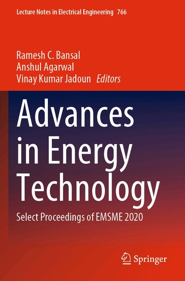 Ramesh C. Bansal, Anshul Agarwal, Vinay Kumar Jadoun - Advances in Energy Technology, Häftad
