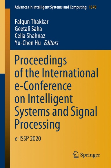 bokomslag Proceedings of the International e-Conference on Intelligent Systems and Signal Processing