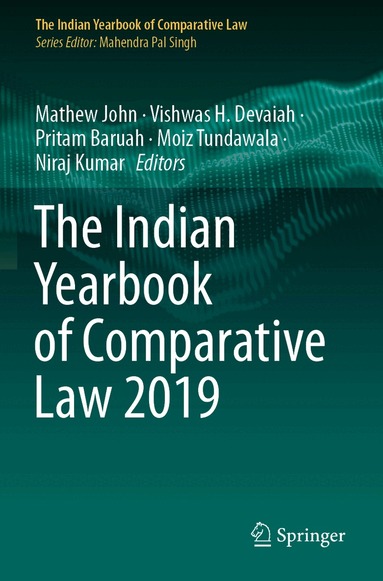 Mathew John, Vishwas H. Devaiah, Pritam Baruah, Moiz Tundawala, Niraj Kumar - Indian Yearbook of Comparative Law 2019, Häftad