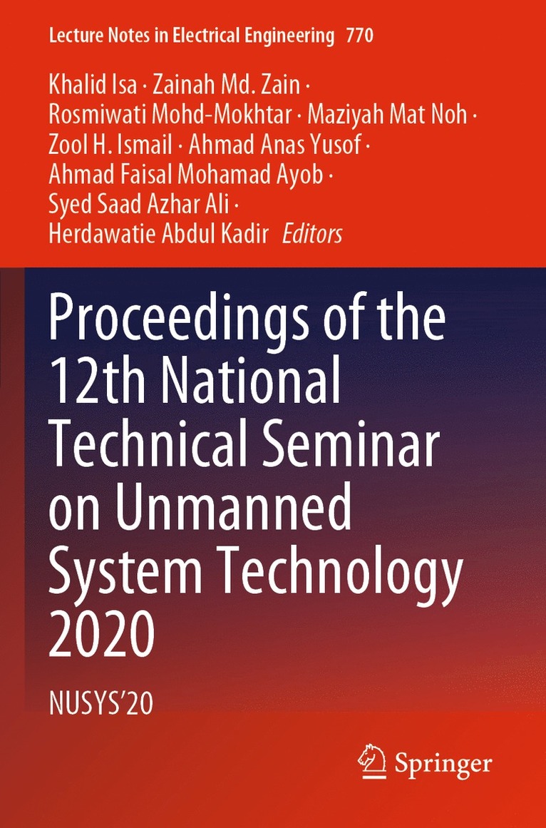 Proceedings of the 12th National Technical Seminar on Unmanned System Technology 2020 1