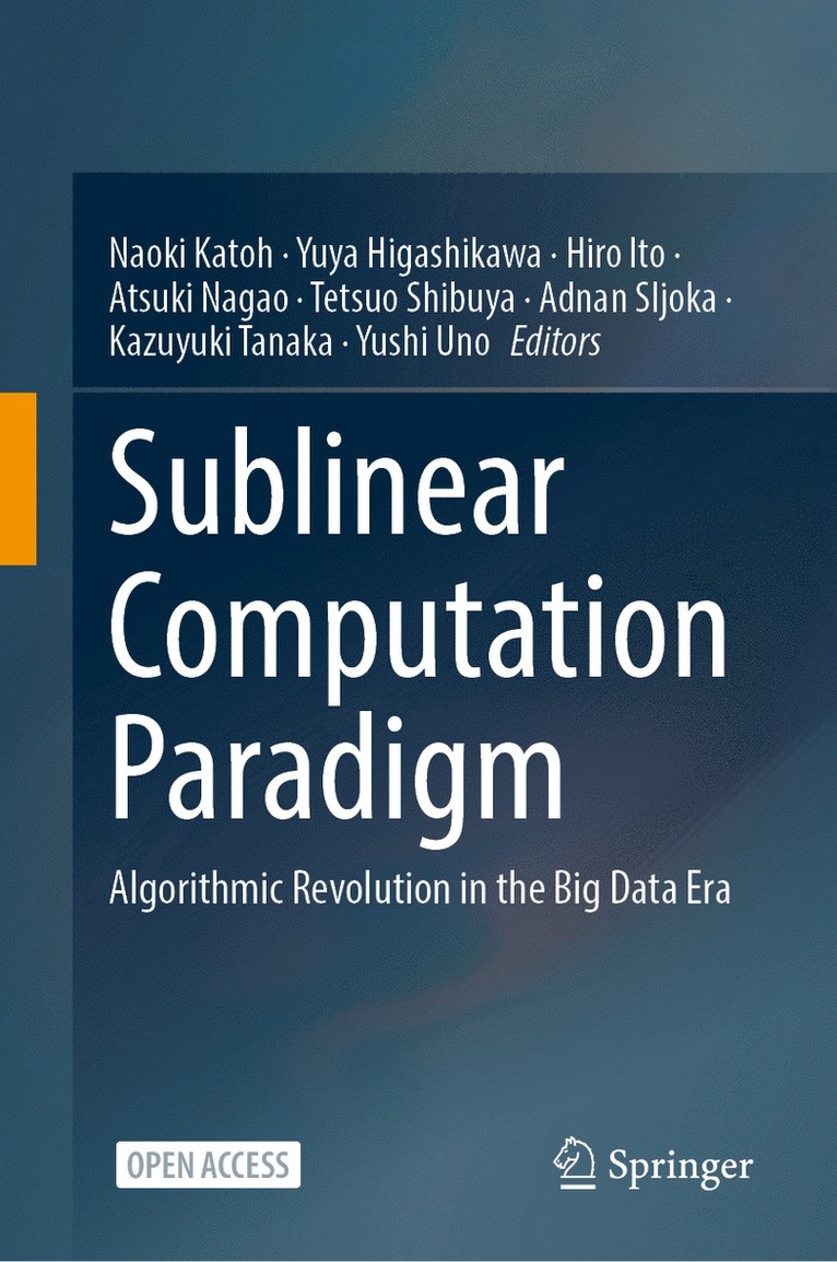 Naoki Katoh, Yuya Higashikawa, Hiro Ito, Atsuki Nagao, Tetsuo Shibuya, Adnan Sljoka, Kazuyuki Tanaka, Yushi Uno - Sublinear Computation Paradigm, Inbunden