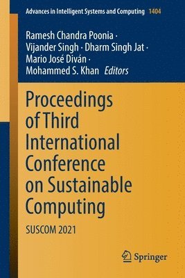 Proceedings of Third International Conference on Sustainable Computing 1