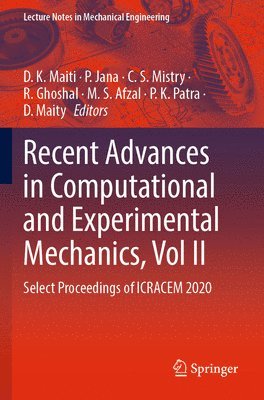 bokomslag Recent Advances in Computational and Experimental Mechanics, Vol II