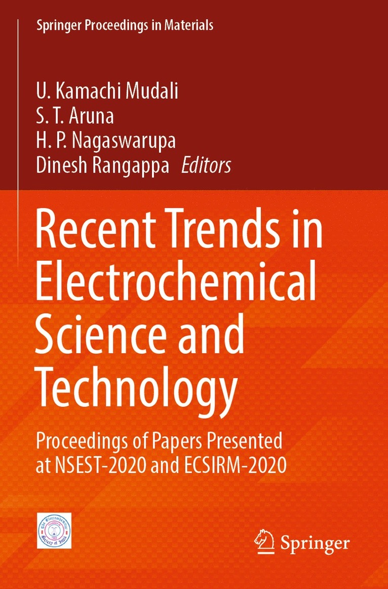 U. Kamachi Mudali, S. T. Aruna, H. P. Nagaswarupa, Dinesh Rangappa - Recent Trends in Electrochemical Science and Technology, Häftad