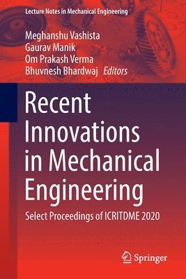 bokomslag Recent Innovations in Mechanical Engineering