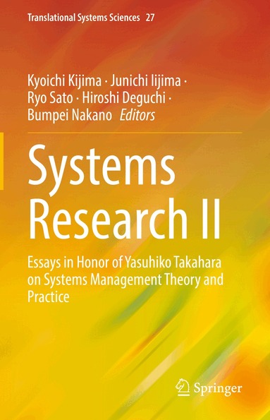 Kyoichi Kijima, Junichi Iijima, Ryo Sato, Hiroshi Deguchi, Bumpei Nakano - Systems Research II, Inbunden