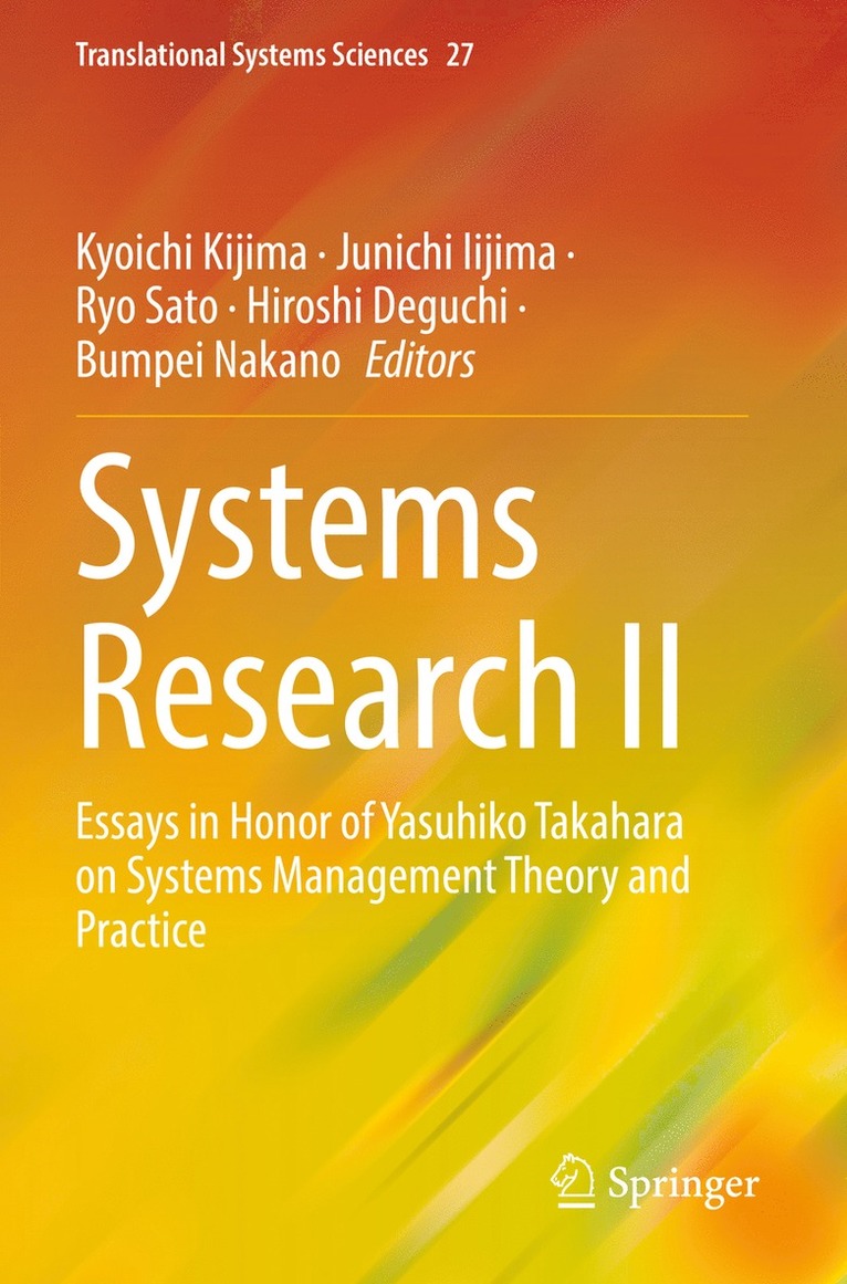 Kyoichi Kijima, Junichi Iijima, Ryo Sato, Hiroshi Deguchi, Bumpei Nakano - Systems Research II, Häftad