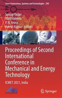 bokomslag Proceedings of Second International Conference in Mechanical and Energy Technology