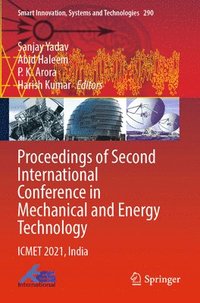 bokomslag Proceedings of Second International Conference in Mechanical and Energy Technology