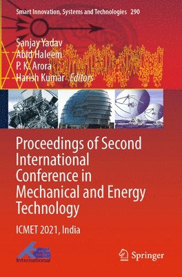 Proceedings of Second International Conference in Mechanical and Energy Technology 1