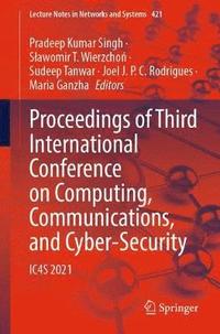 bokomslag Proceedings of Third International Conference on Computing, Communications, and Cyber-Security