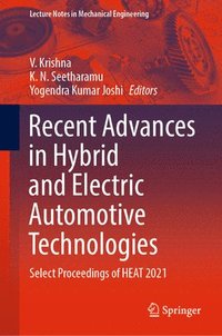 bokomslag Recent Advances in Hybrid and Electric Automotive Technologies