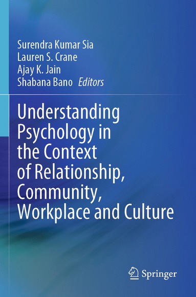 bokomslag Understanding Psychology in the Context of Relationship, Community, Workplace and Culture