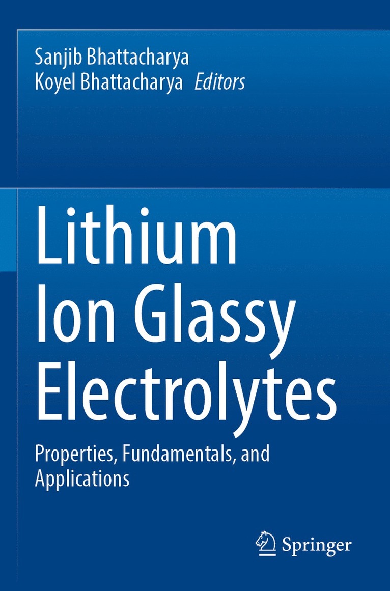 Sanjib Bhattacharya, Koyel Bhattacharya - Lithium Ion Glassy Electrolytes, Häftad