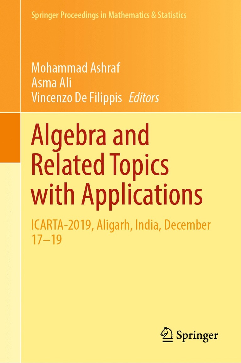 Mohammad Ashraf, Asma Ali, Vincenzo De Filippis, Vincenzo de Filippis - Algebra and Related Topics with Applications, Inbunden