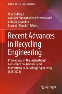 bokomslag Recent Advances in Recycling Engineering