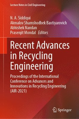 bokomslag Recent Advances in Recycling Engineering