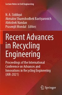 bokomslag Recent Advances in Recycling Engineering
