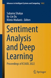 bokomslag Sentiment Analysis and Deep Learning