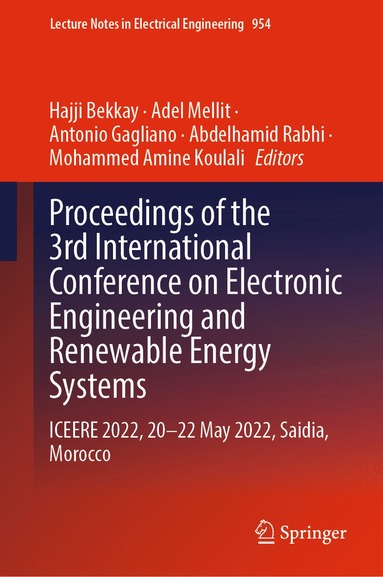 bokomslag Proceedings of the 3rd International Conference on Electronic Engineering and Renewable Energy Systems