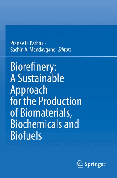 Pranav D. Pathak, Sachin A. Mandavgane - Biorefinery: A Sustainable Approach for the Production of Biomaterials, Biochemicals and Biofuels, Häftad