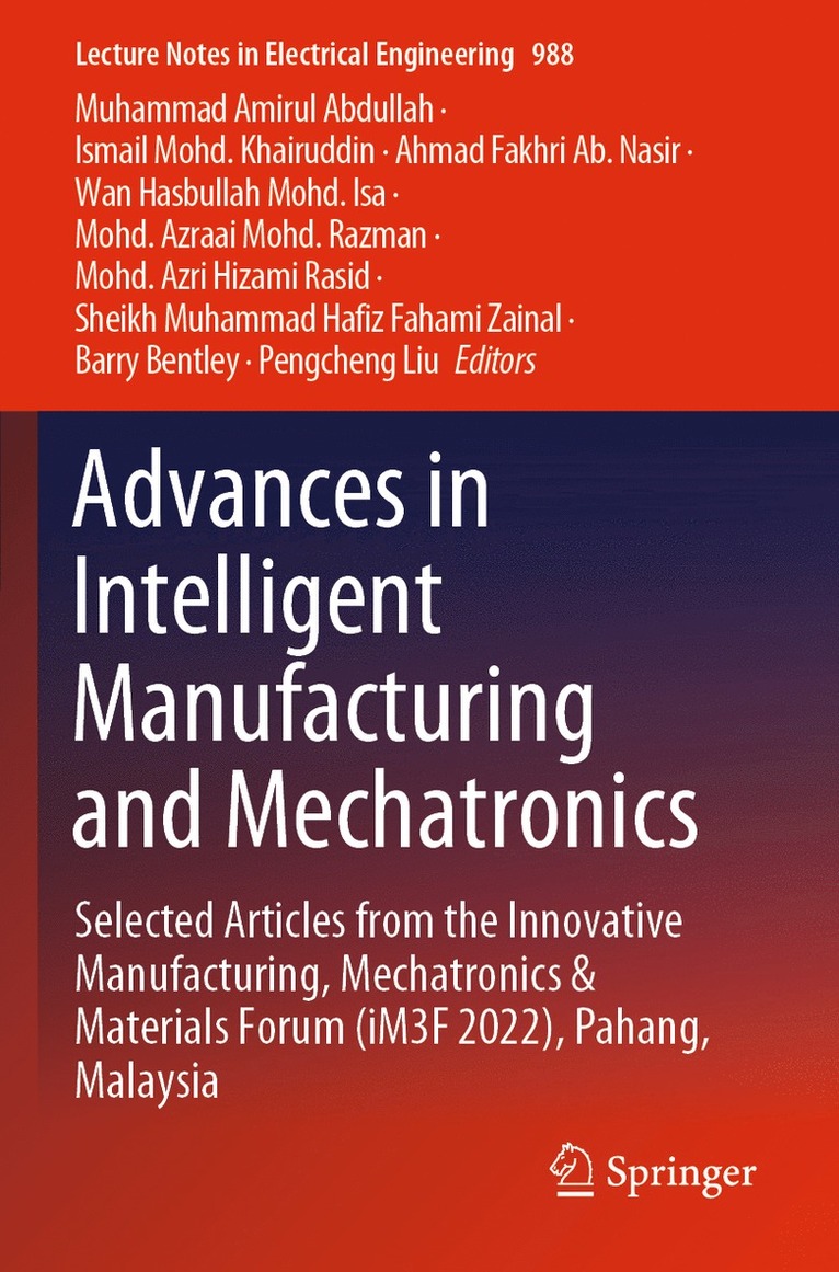 Advances in Intelligent Manufacturing and Mechatronics 1