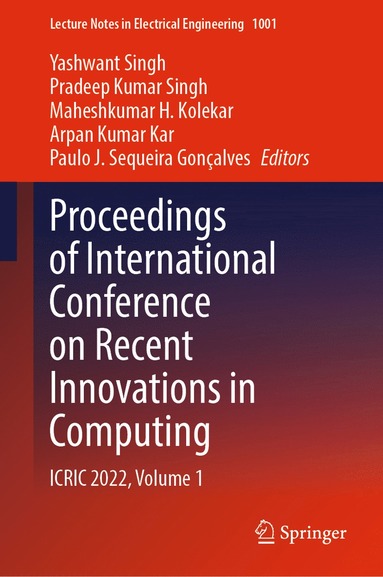 bokomslag Proceedings of International Conference on Recent Innovations in Computing