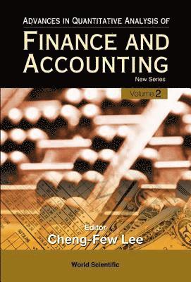 Cheng Few Lee, Usa) Lee, Cheng Few (Rutgers Univ - Advances In Quantitative Analysis Of Finance And Accounting - New Series (Vol. 2), Inbunden