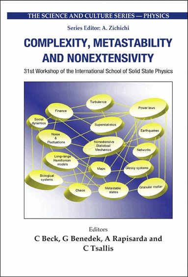 BECK C, C Beck, G Benedek, A Rapisarda, C Tsallis - COMPLEXITY, METASTABILITY AND NONEXTENSIVITY - PROCEEDINGS OF THE 31ST WORKSHOP OF THE INTERNATIONAL SCHOOL OF SOLID STATE PHYSICS, Inbunden