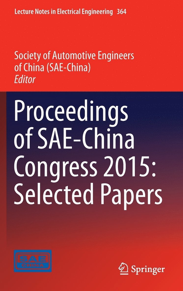 Proceedings of SAE-China Congress 2015: Selected Papers 1