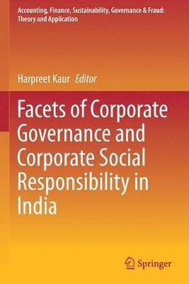 bokomslag Facets of Corporate Governance and Corporate Social Responsibility in India