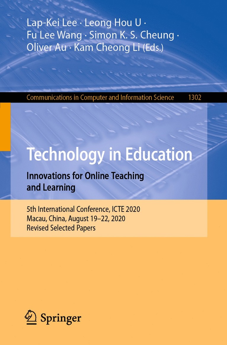 Technology in Education. Innovations for Online Teaching and Learning 1