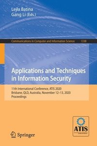 bokomslag Applications and Techniques in Information Security