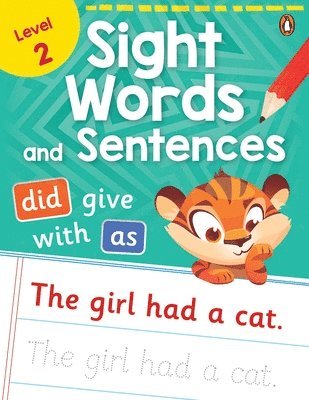 bokomslag Sight Words and Sentences (Level 2): First Practice Workbook of Most Common Sight Words for Preschool Kids, Toddlers with Vocabulary Development Activ