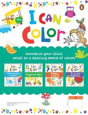 bokomslag I Can Color Pack (Pack of 4 Books): A Set of 4 Fun Coloring Activity Books Ideal Gift for Preschool Kids, Toddlers Book for 3+ [Penguin Early Learning