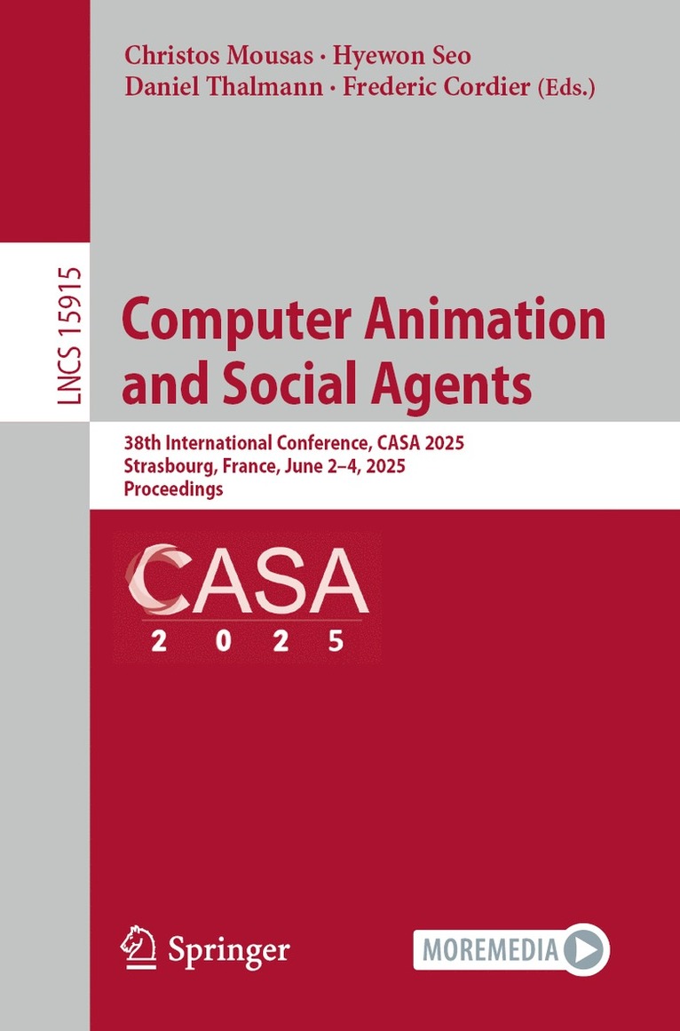Christos Mousas, Hyewon Seo, Daniel Thalmann, Frederic Cordier - Computer Animation and Social Agents, Häftad
