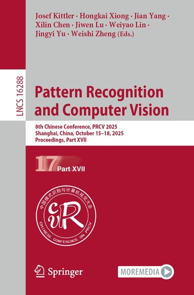 Josef Kittler, Hongkai Xiong, Jian Yang, Xilin Chen, Jiwen Lu, Weiyao Lin, Jingyi Yu, Weishi Zheng - Pattern Recognition and Computer Vision, Häftad