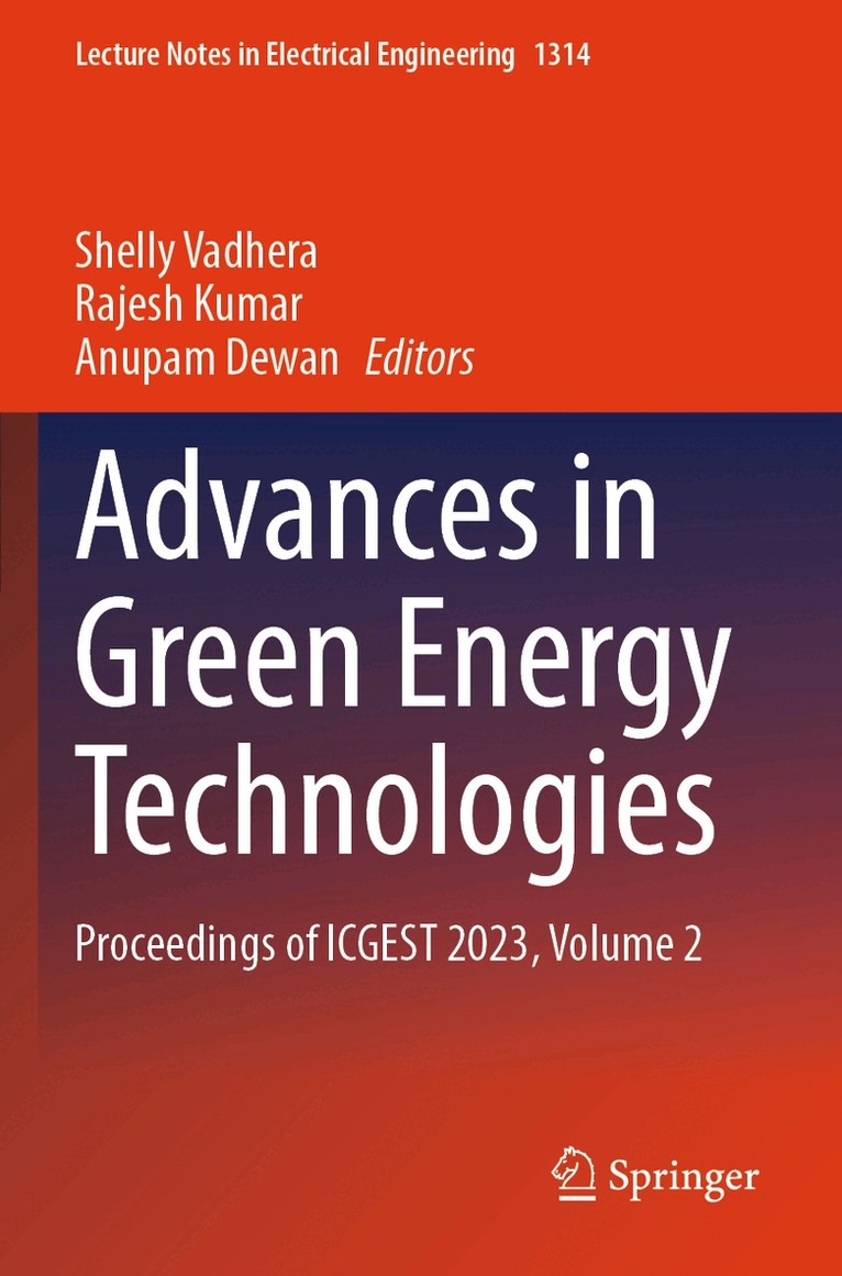 Shelly Vadhera, Rajesh Kumar, Anupam Dewan - Advances in Green Energy Technologies, Häftad