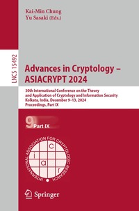 bokomslag Advances in Cryptology  ASIACRYPT 2024