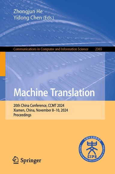 Zhongjun He, Yidong Chen - Machine Translation, Häftad