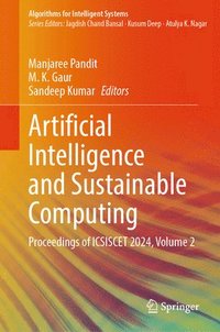 bokomslag Artificial Intelligence and Sustainable Computing