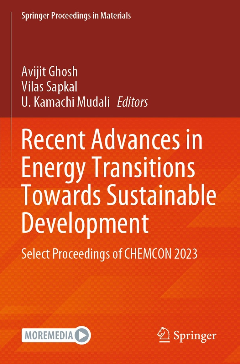 Avijit Ghosh, Vilas Sapkal, U. Kamachi Mudali - Recent Advances in Energy Transitions Towards Sustainable Development, Häftad